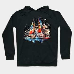 Sailing Boat Sea World Ocean Beauty Discovery Travel Hoodie